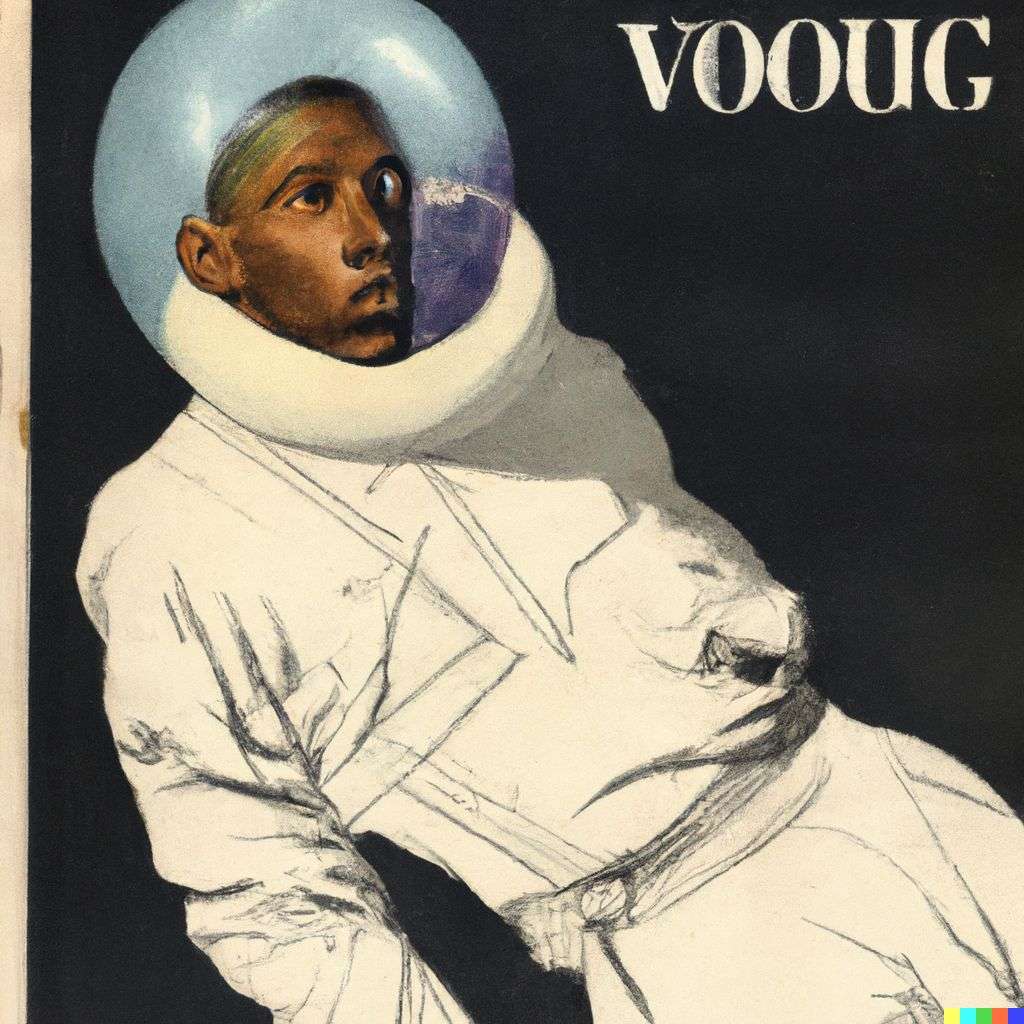 an astronaut, front cover of Vogue, 1930